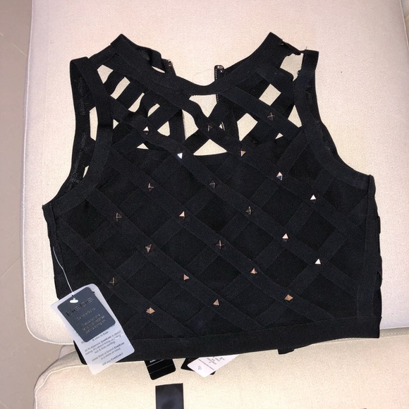 Bebe two piece skirt and crop top.